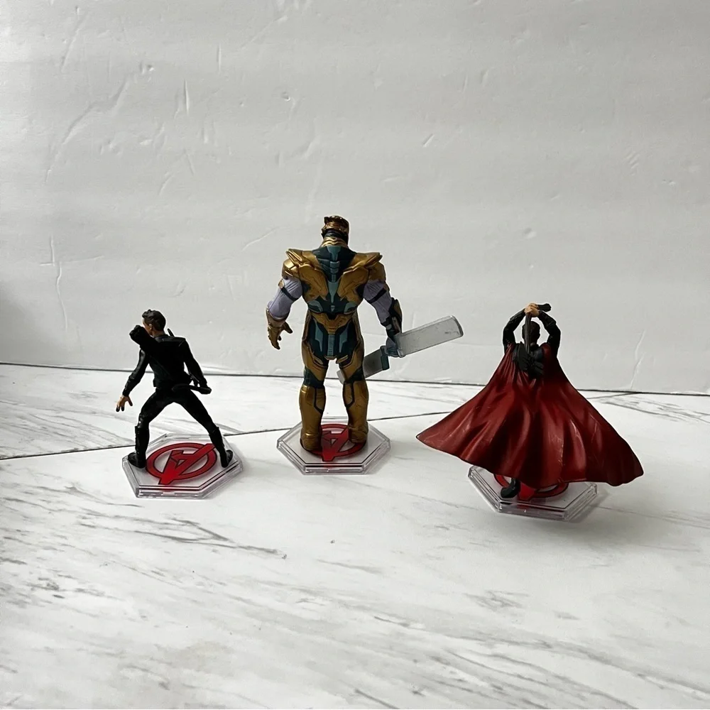 Disney Marvel Avengers Endgame PVC Figures With Display Stand Toys Kids 3 PCS